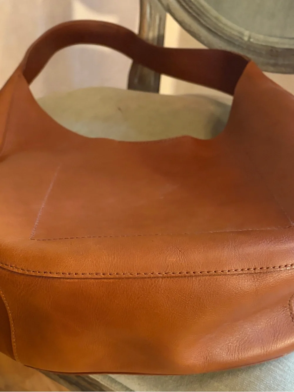 Madewell Leather Oversized Shopper Tote Cognac Brown